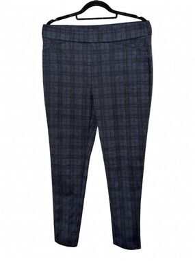 Tommy Hilfiger Navy Plaid Pull-On Trousers